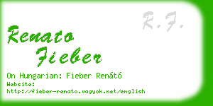 renato fieber business card